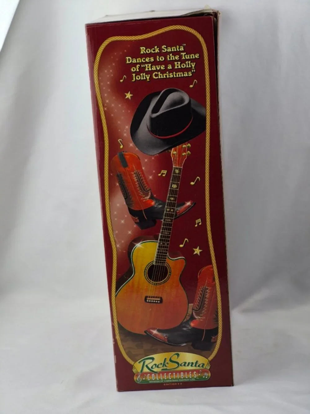 Holly Jolly Rock Santa Alan Jackson Animated Dancing Cowboy 1999 Sings & Swings
